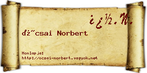 Ócsai Norbert névjegykártya