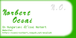 norbert ocsai business card